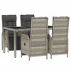 vidaXL Garden Dining Set Grey, Dark Grey