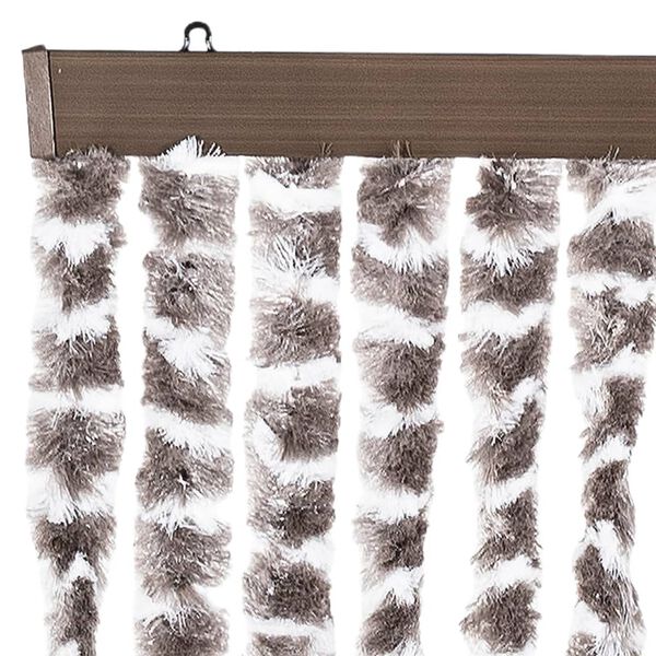 vidaXL Fly Curtain Taupe and White 35.4x78.7" Chenille