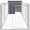 vidaXL Dog House Anthracite Galvanized Steel 43.3 x 159.4 x 43.3 in