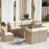 vidaXL Garden Sofa Set Beige, Cream White