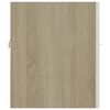 vidaXL Sink Cabinet White and Sonoma Oak Engineered Wood Bathroom Cabinet