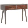 vidaXL Console Table Grey and honey brown