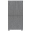 vidaXL Wardrobe Dark Gray Solid Pine Wood Medium Wardrobe Rectangular