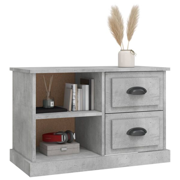 vidaXL TV Cabinet Concrete Grey Engineered Wood Medium TV Cabinet