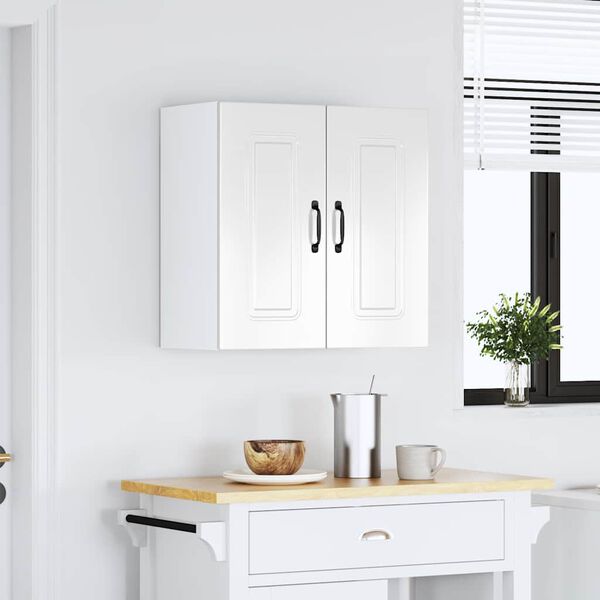 vidaXL Kitchen Wall Cabinet High gloss white Engineered wood