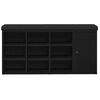 vidaXL Storage Bench with Shelf Black Oak 40.16 x 12.60 x 19.69 in