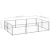 vidaXL Dog Kennel Silver Steel 64.6 ft² Expandable Dog Kennel
