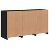 vidaXL Sideboard Black Engineered wood, Glass Medium Sideboard