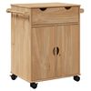 vidaXL Kitchen Trolley "OTTA" 23.2x17.7x31.5" Solid Wood Pine