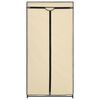 vidaXL Wardrobe Cream Iron and 100% polyester Compact Wardrobe