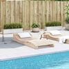 vidaXL Sun Lounger Natural Pine Solid Pine Wood Large
