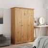 vidaXL Wardrobe Natural wood color Solid pine wood Large Wardrobe