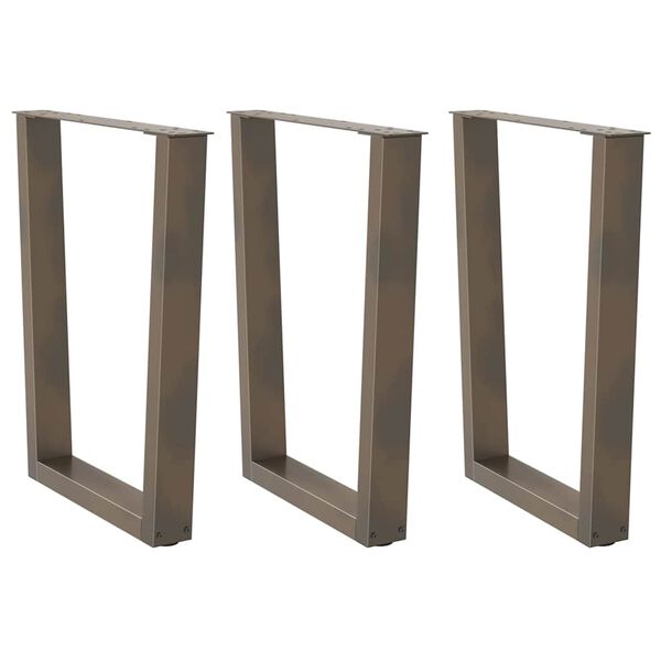 vidaXL Dining Table Leg Natural Steel Powder-coated Steel Standard