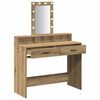 vidaXL Dressing Table Brown 39.37 x 16.14 x 55.12 in Engineered Wood
