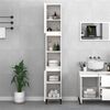 vidaXL Bathroom Cabinet White Engineered wood, Metal Tall