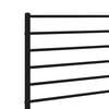vidaXL Headboard Black Powder-Coated Steel Large Headboard Rectangular