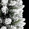 vidaXL Christmas Tree White and green PVC, PE, Steel Slim