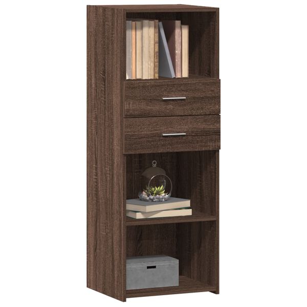 vidaXL Highboard Brown oak Engineered wood Large Highboard Rectangular