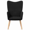 vidaXL Armchair Black 24.41 x 26.38 x 37.60 in Sherpa Fabric