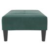 vidaXL Footstool Dark Green Velvet, Plywood, Plastic Compact Simple