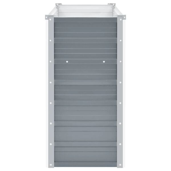 vidaXL Raised Bed Grey Galvanized Steel 39.4 x 15.7 x 30.3 in Durable
