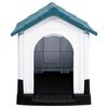 vidaXL Dog House Blue, White, Black Polypropylene 22.4 x 26.8 x 26.0 in