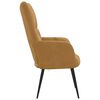 vidaXL Relaxing Chair Brown Velvet (100% polyester), Steel, Foam Standard