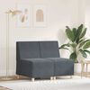 vidaXL Modular Sofa Unit Armless 2 pcs Dark Grey