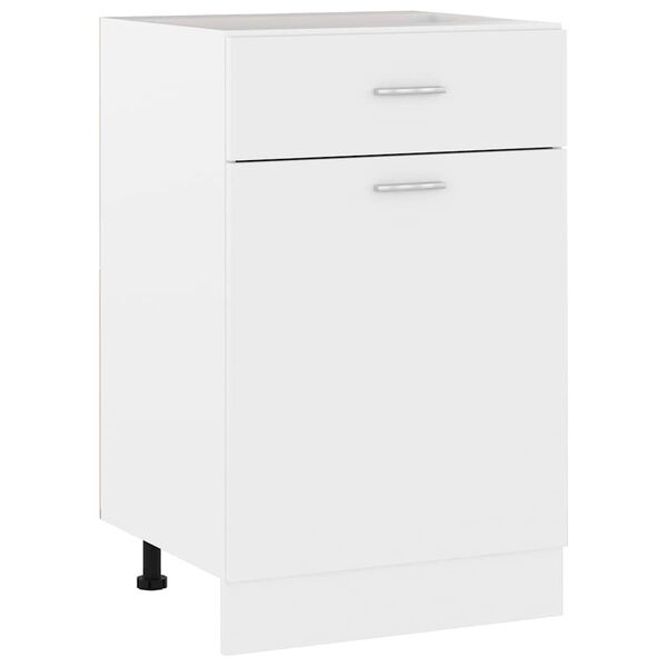 vidaXL Drawer Bottom Cabinet White Engineered wood Kitchen Cabinet