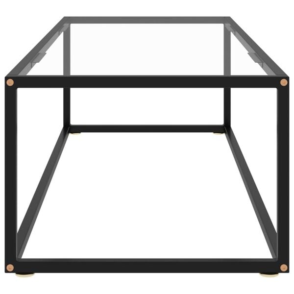 vidaXL Coffee Table Black and transparent