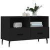 vidaXL TV Cabinet Black Engineered wood, Iron Medium TV Cabinet