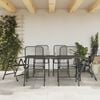 vidaXL Garden Dining Set Anthracite Metal Standard Foldable