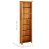 vidaXL Bookcase Natural Oak Solid oak wood with oak veneered MDF Tall