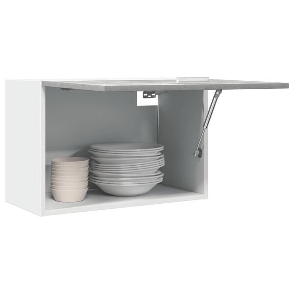 vidaXL Hanging Cabinet Concrete grey Engineered wood Compact