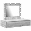 vidaXL Dressing Table Grey 32.68 x 15.75 x 27.56 in Engineered Wood