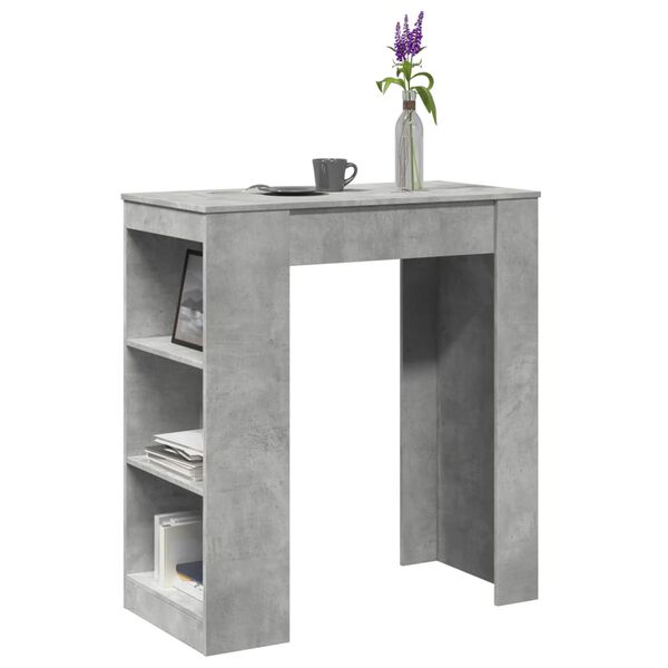 vidaXL Bar Table Concrete Grey Engineered Wood Large Bar Table