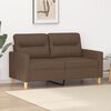 vidaXL 2-seater Sofa Brown 100% polyester, metal, textilene Compact