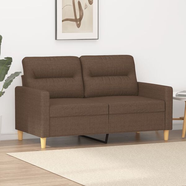 vidaXL 2-seater Sofa Brown 100% polyester, metal, textilene Compact