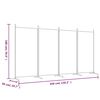 vidaXL 4-Panel Room Divider White 136.2"x70.9" Fabric