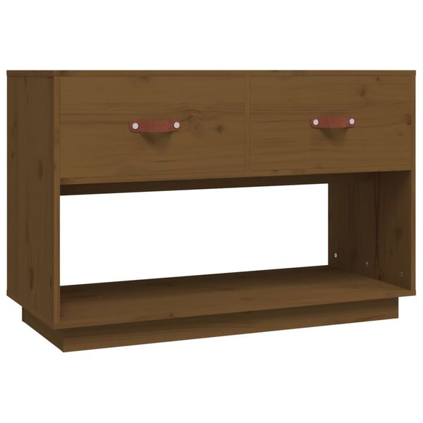 vidaXL TV Cabinet Honey brown Solid pine wood Medium TV Cabinet