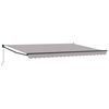 vidaXL Awning Manual Light gray 177.17" x 118.11" Polyester and metal
