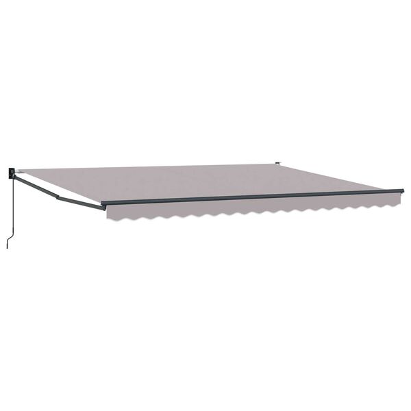 vidaXL Awning Manual Light gray 177.17" x 118.11" Polyester and metal
