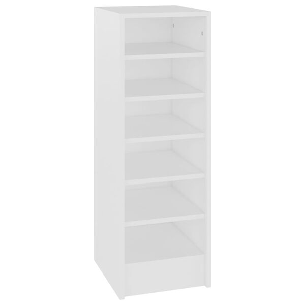vidaXL Shoe Cabinet White Engineered Wood Medium Wall Mounting