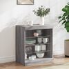 vidaXL Sideboard Grey Sonoma Engineered wood, glass Medium
