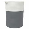 vidaXL Storage Basket Grey and White 100% Cotton Large Collapsible