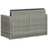 vidaXL Sofa Grey and dark grey (cushion) PE rattan, powder-coated steel
