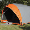 vidaXL Tunnel tent Grey and Orange 161.42 x 112.20 x 77.95 in Taffeta