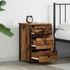 vidaXL Bedside Cabinet with Drawer Brown Solid Reclaim Wood