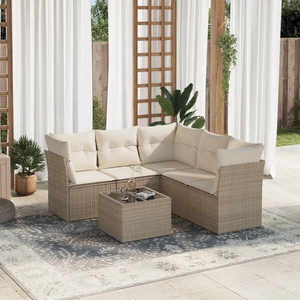 vidaXL Garden Sofa Set Beige