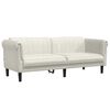 vidaXL Sofa Set Cream Velvet (100% polyester), plywood, solid wood